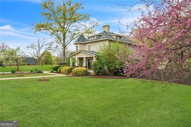 view of yard with a porch