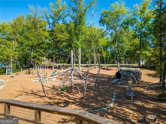 view of jungle gym