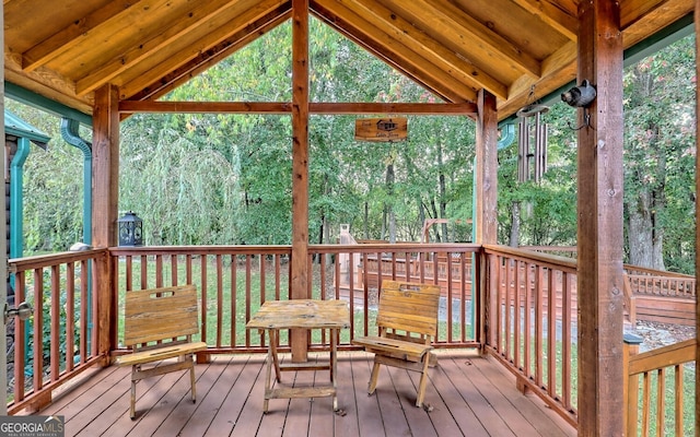 view of wooden deck