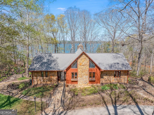 view of front of home featuring covered porch