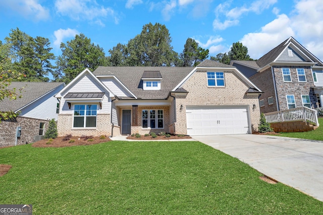 view of front of property featuring a front lawn and central air condition unit