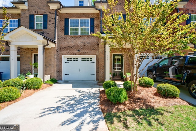 view of property with a garage