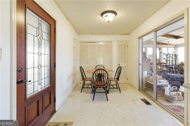 view of dining room