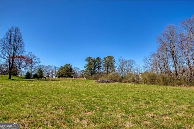 view of yard featuring a rural view