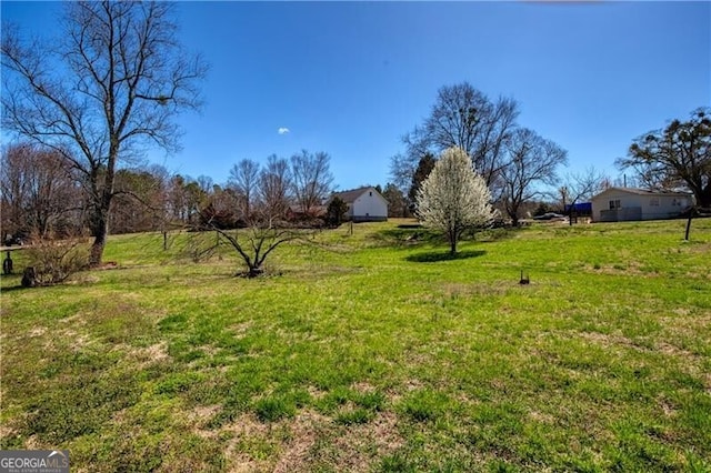 view of yard featuring a rural view