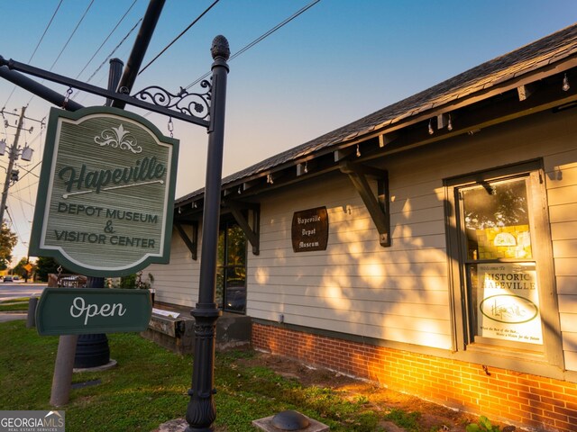 view of community sign