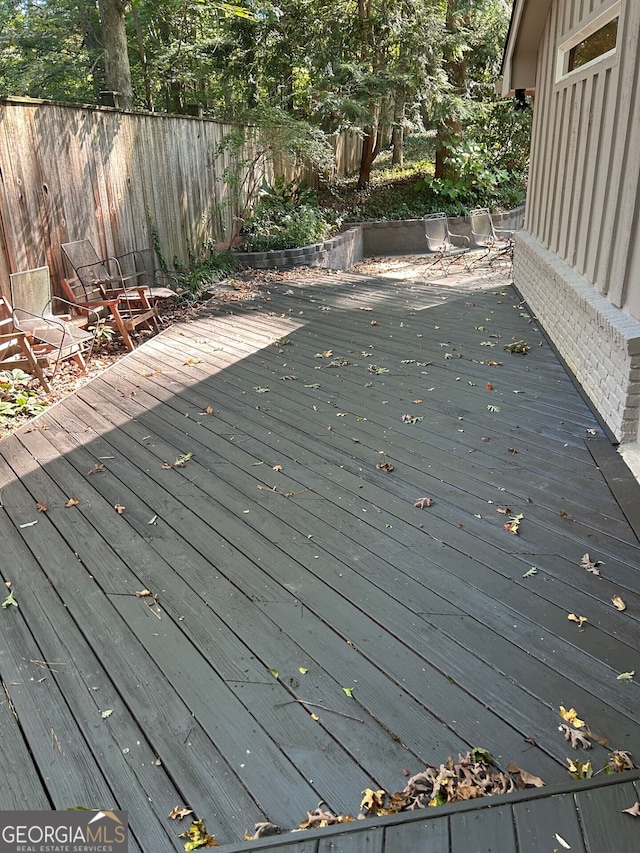 view of wooden deck