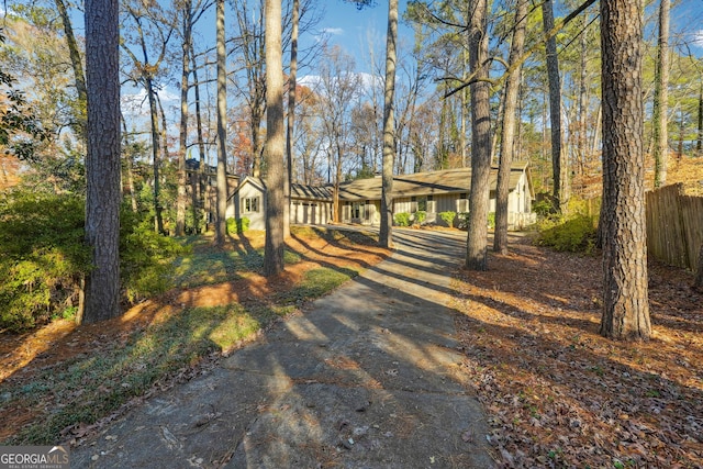 view of front of house featuring a carport