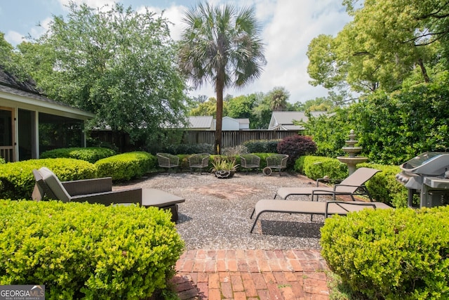 view of yard featuring a patio area