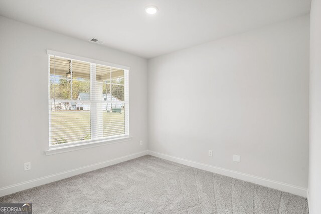 carpeted spare room with plenty of natural light