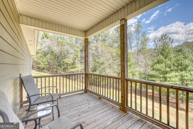 view of wooden deck