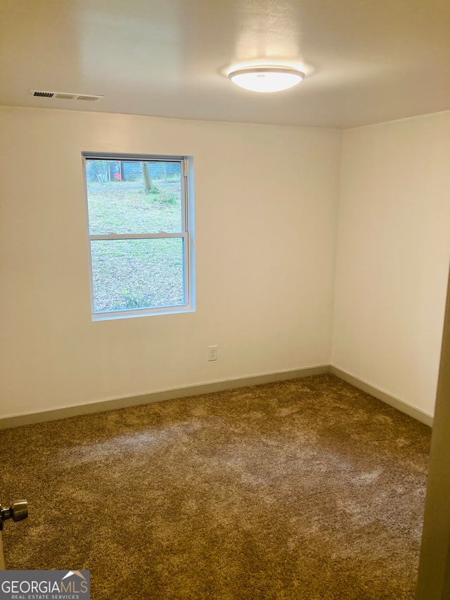 view of carpeted empty room