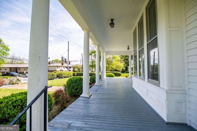 view of wooden deck