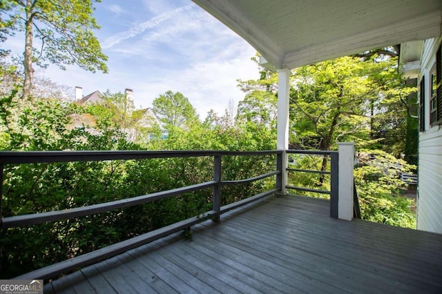 view of wooden terrace