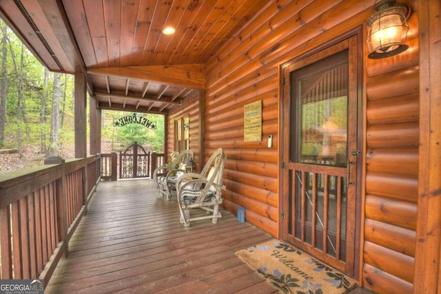 view of wooden terrace