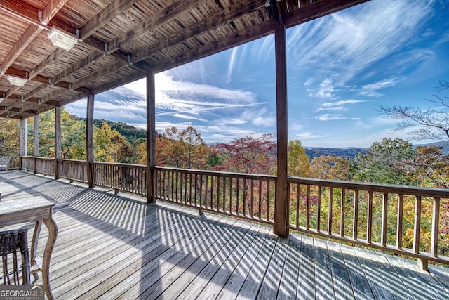 view of wooden deck