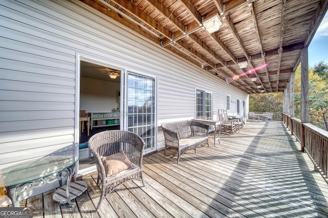 view of wooden deck