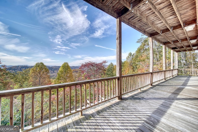 view of wooden terrace