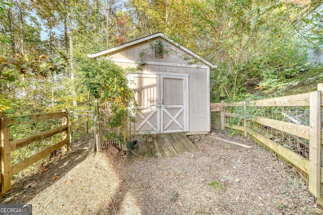 view of shed / structure