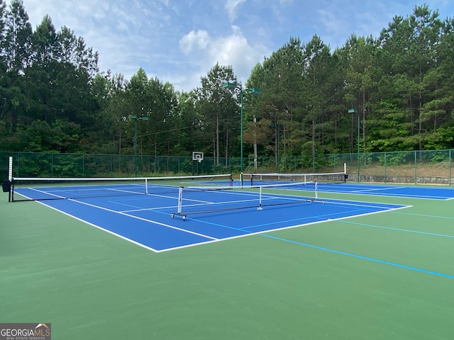 view of tennis court