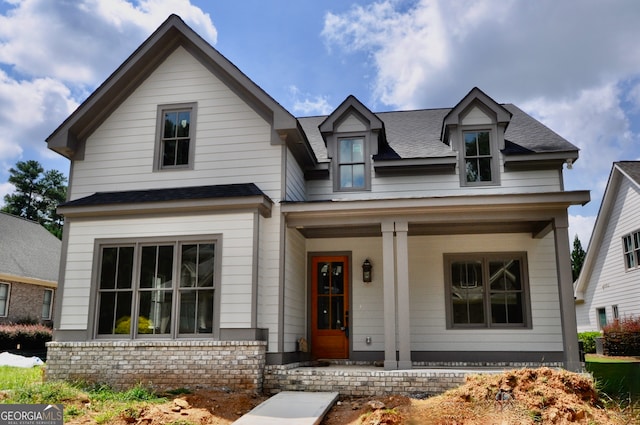 view of front of house with covered porch