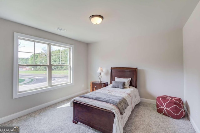 bedroom with carpet floors