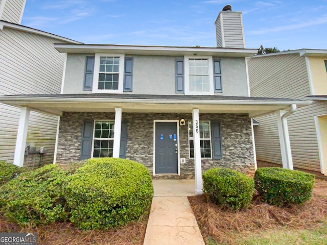 view of front of house with a porch