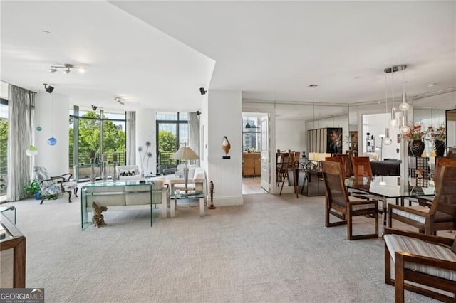 view of carpeted living room