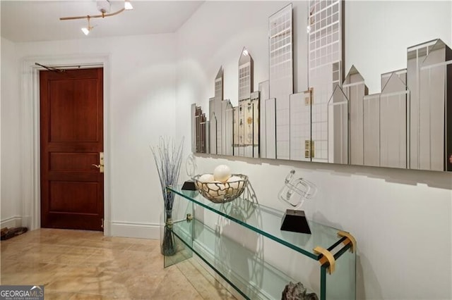 foyer featuring tile floors