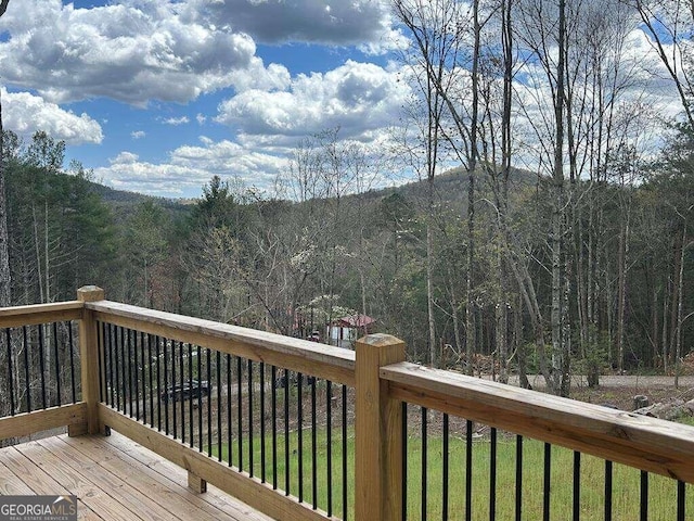 view of wooden terrace