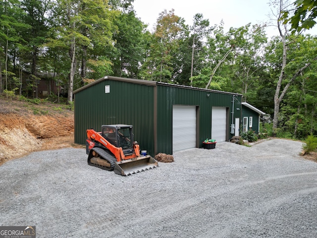 view of outdoor structure featuring a garage