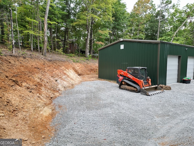 view of outdoor structure featuring a garage