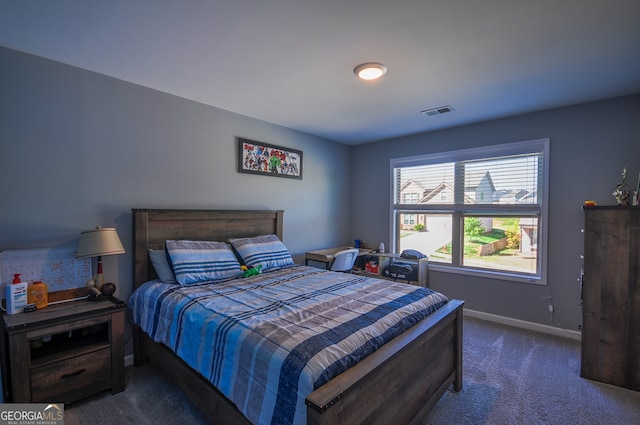 view of carpeted bedroom