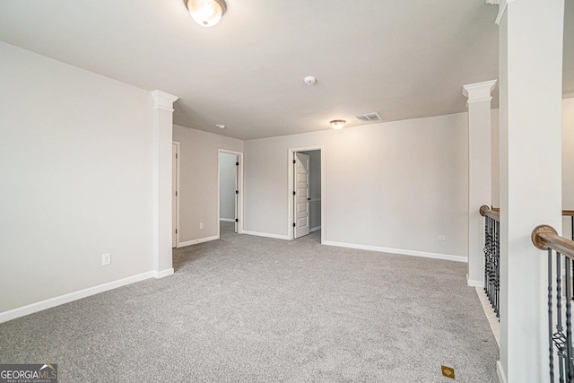 view of carpeted empty room