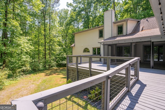 view of wooden deck