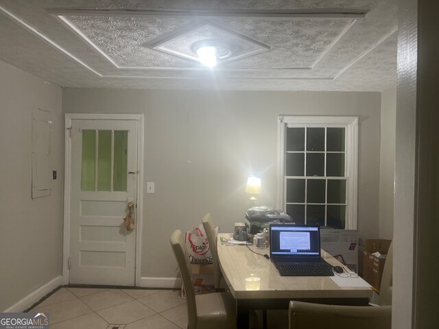 view of tiled dining area