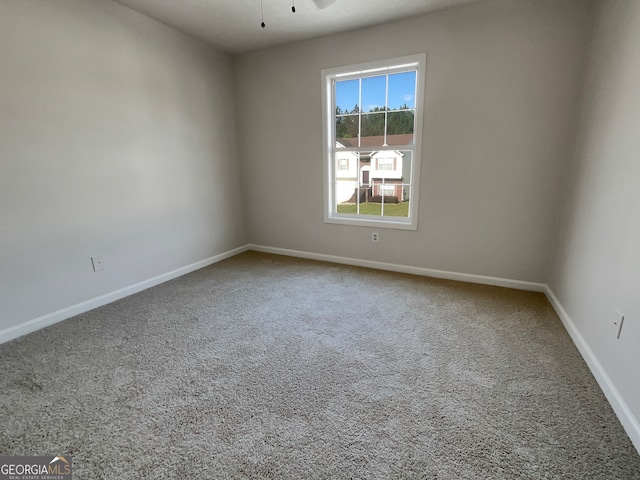 view of carpeted empty room