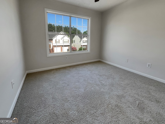 view of carpeted empty room