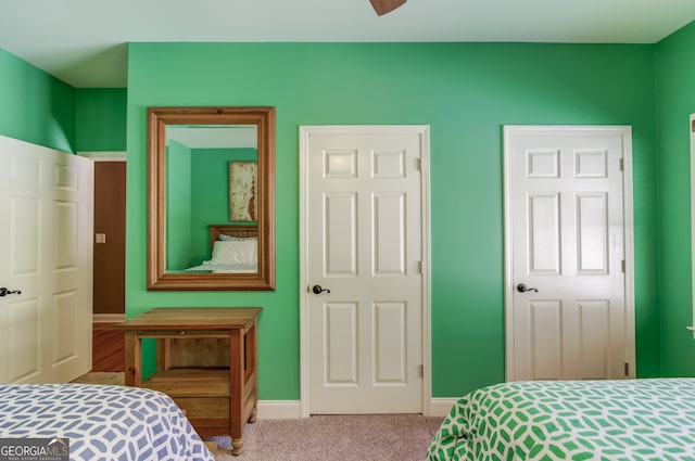 view of carpeted bedroom