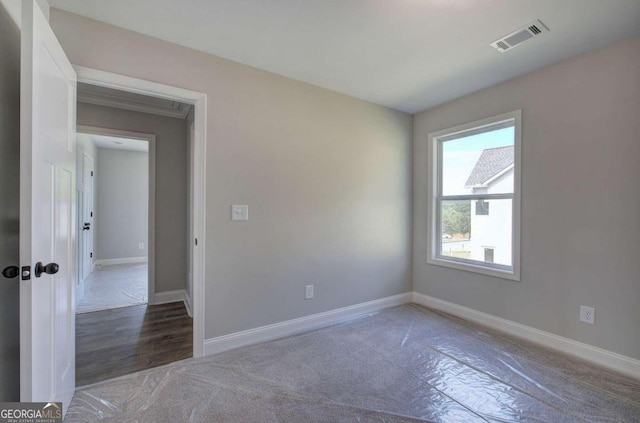 view of carpeted empty room