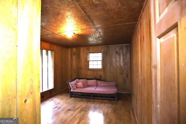 350 County Road 700, Cedar Bluff, AL 35959 - living area featuring wood finished floors and wood walls