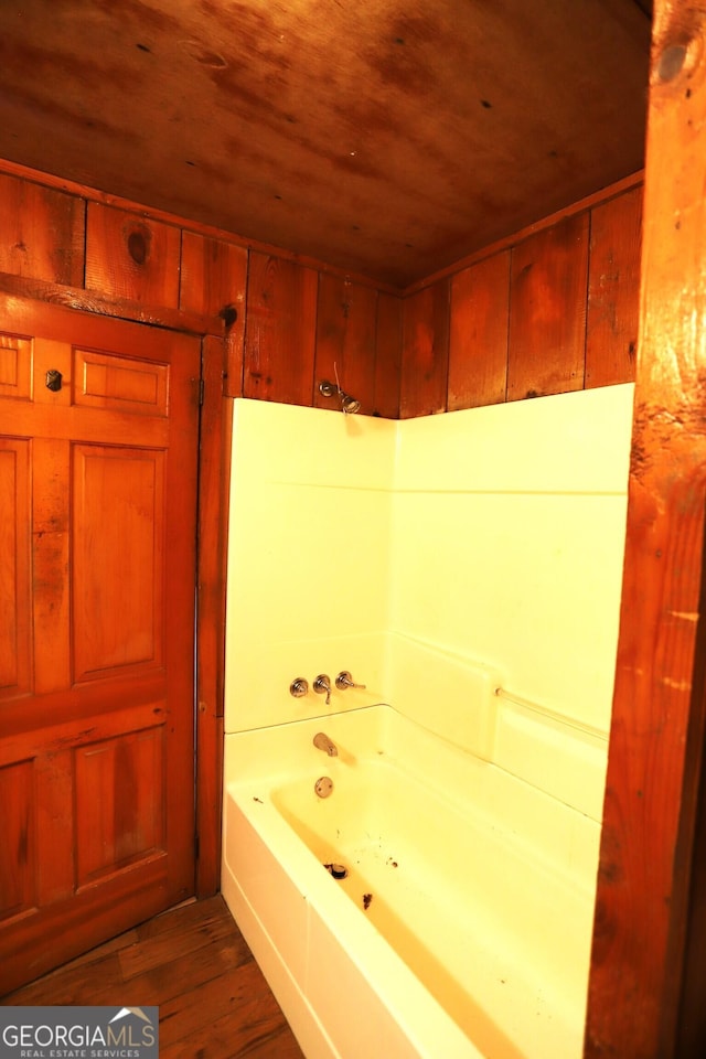 350 County Road 700, Cedar Bluff, AL 35959 - bathroom featuring wood finished floors and wooden ceiling