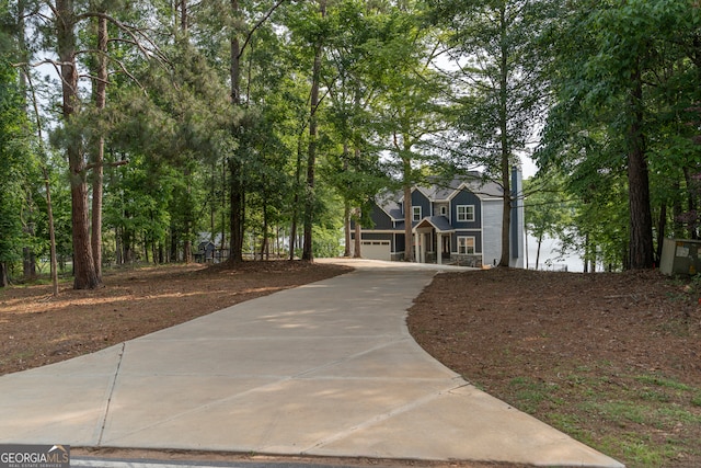 view of front facade with a garage