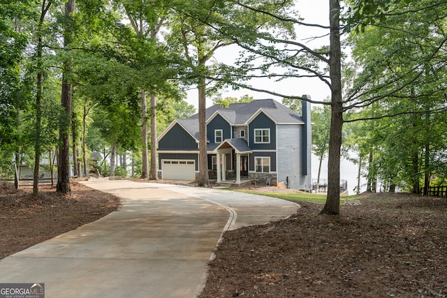 view of front of home featuring a garage