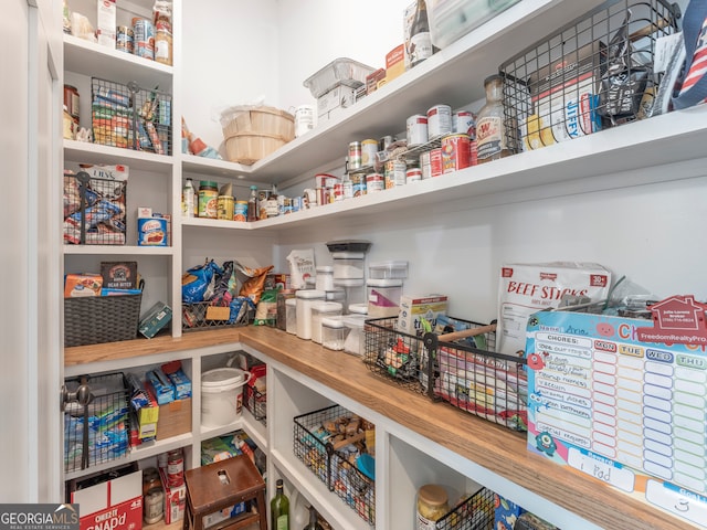 view of pantry