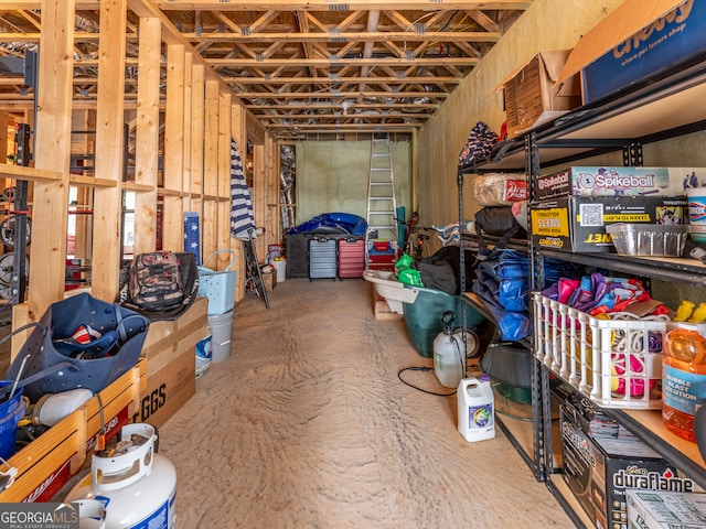 view of basement