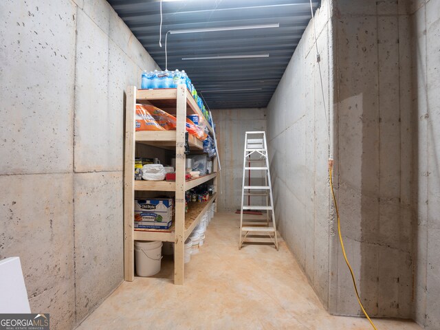 view of storage room