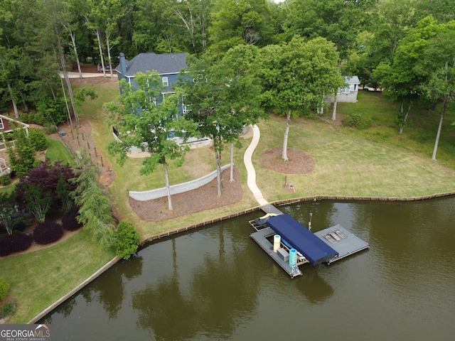 exterior space featuring a water view