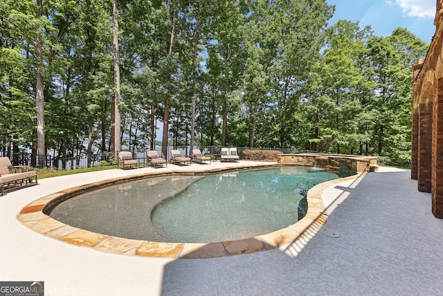 view of pool with a patio