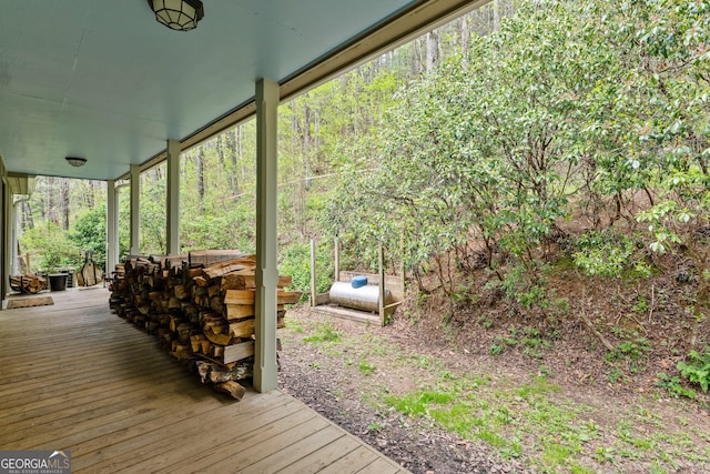 view of wooden terrace